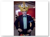 Jason sporting a Tuxedo wearing the Prom King crown from DINA'S PARTY on HDTV 