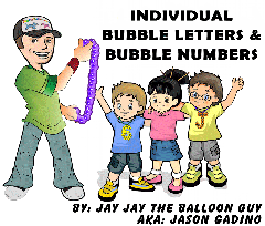 buy individual how to make a balloon bubble letter or number instructions